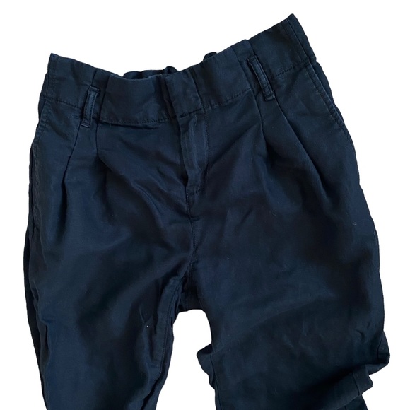 ⭐️ SOLD ⭐️ LOFT Black Linen Blend Paperbag Pants Size XS Petite Cropped Business - Picture 5 of 11